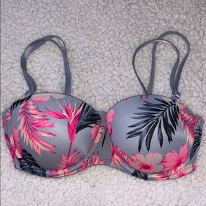 VS PINK 3-in-1 Floral Multi-wear Push-Up Bra